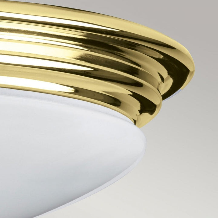 Elstead BATH-BROMPTON-F-PB Brompton 1 Light Flush Polished Brass