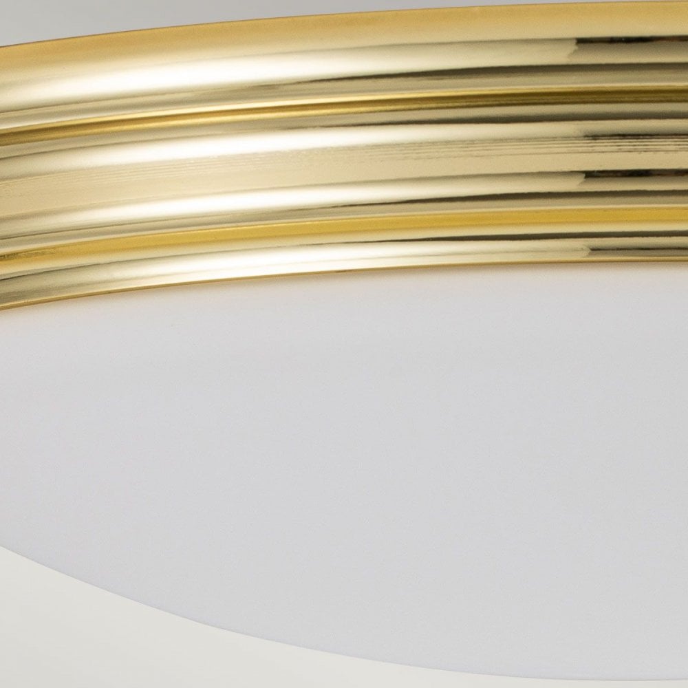 Elstead BATH-BROMPTON-F-PB Brompton 1 Light Flush Polished Brass