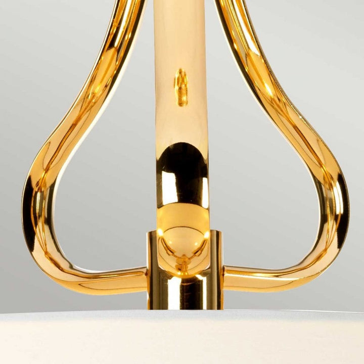 Elstead BATH-FALMOUTH-SF-FG Falmouth 3 Light Semi-Flush French Gold/ White Shade