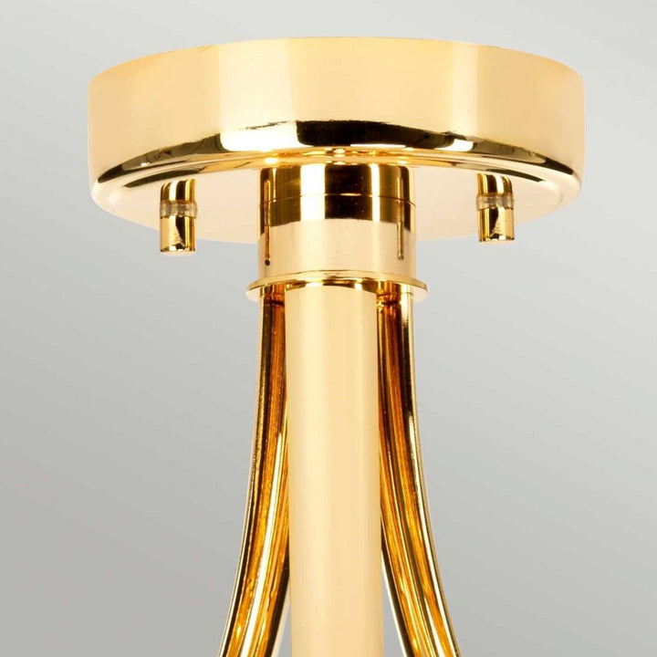 Elstead BATH-FALMOUTH-SF-FG Falmouth 3 Light Semi-Flush French Gold/ White Shade