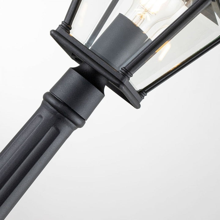 Elstead BAYVIEW-4M-BK Bayview 1 Light Medium Pillar Lantern Black