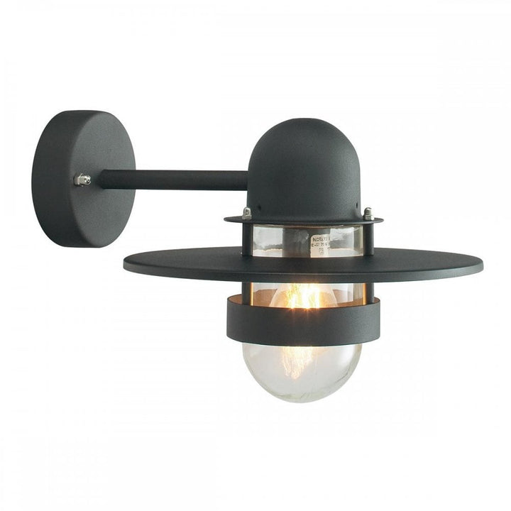 Norlys BERGEN-BLACK-C Bergen 1 Light Wall Lantern Black