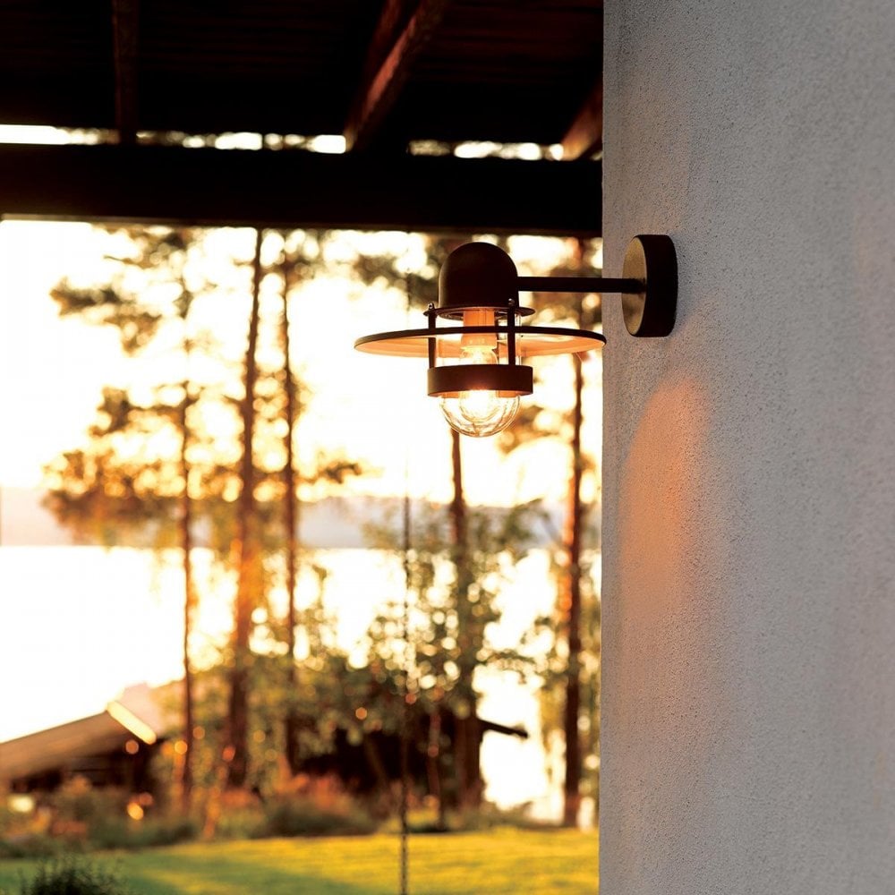 Norlys BERGEN-BLACK-C Bergen 1 Light Wall Lantern Black