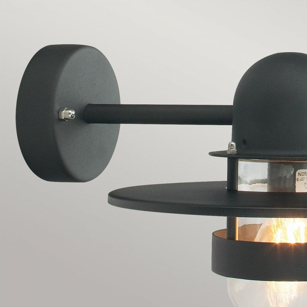 Norlys BERGEN-BLACK-C Bergen 1 Light Wall Lantern Black
