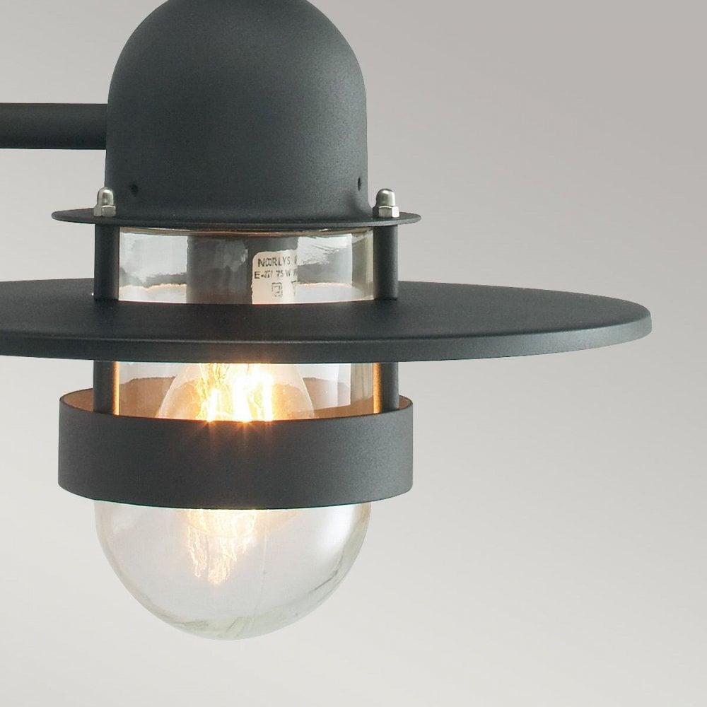 Norlys BERGEN-BLACK-C Bergen 1 Light Wall Lantern Black