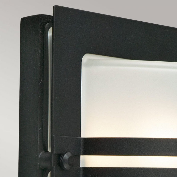 Norlys BERN-E27-BLK-F Bern 1 Light Wall Lantern Black With Frosted Glass
