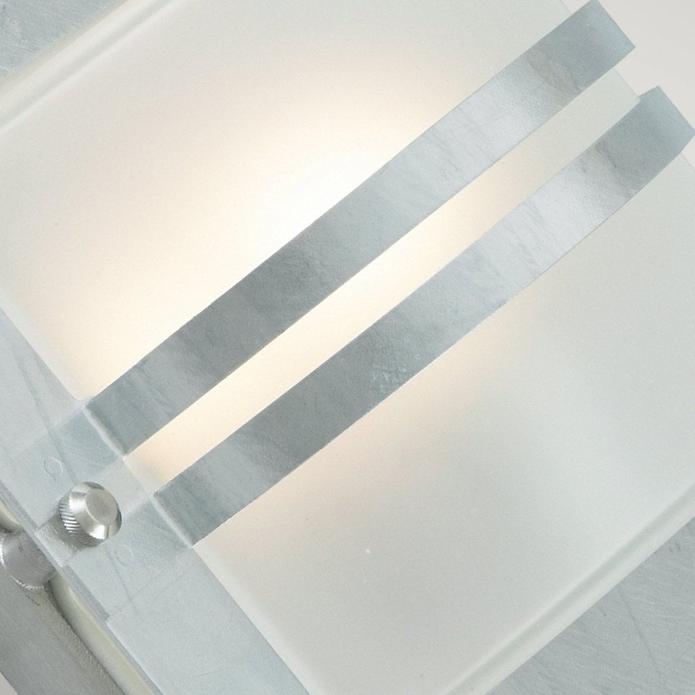Norlys BERN-E27-GAL-F Bern 1 Light Wall Lantern Galvanised With Frosted Glass