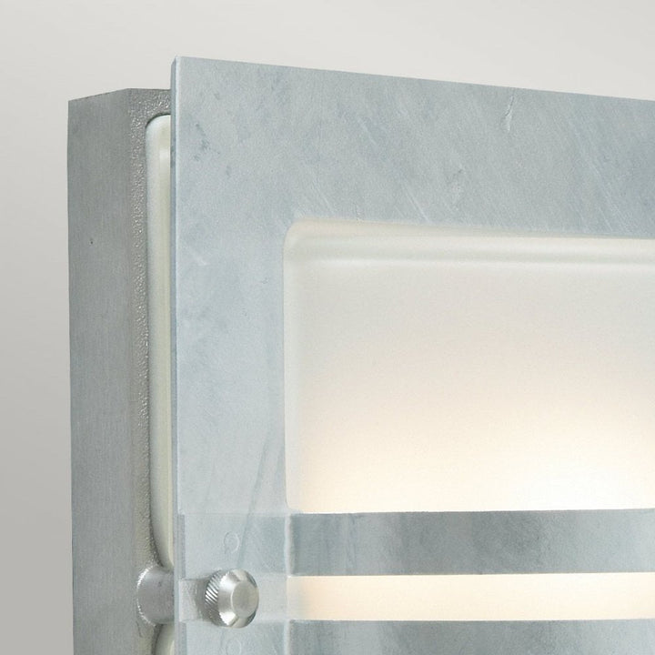 Norlys BERN-E27-GAL-F Bern 1 Light Wall Lantern Galvanised With Frosted Glass
