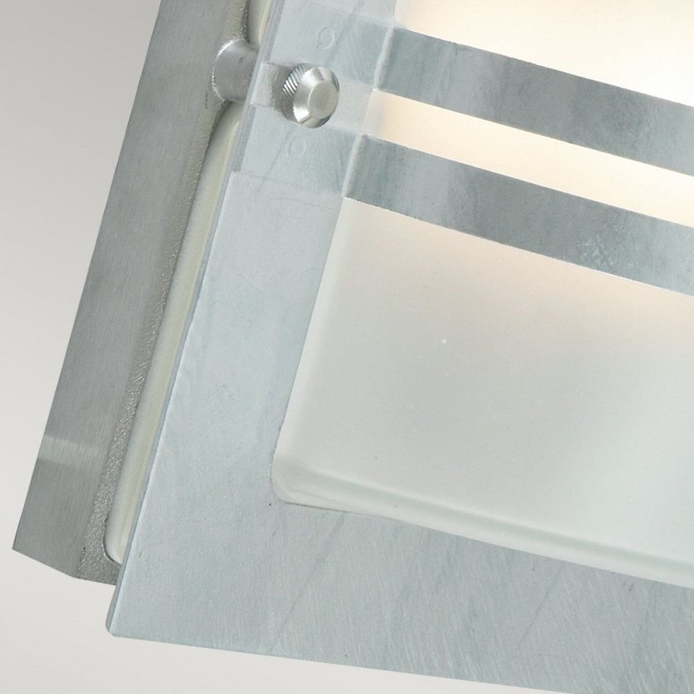 Norlys BERN-E27-GAL-F Bern 1 Light Wall Lantern Galvanised With Frosted Glass