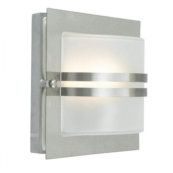 Norlys BERN-E27-S-S-F Bern 1 Light Wall Lantern Stainless Steel With Frosted Glass