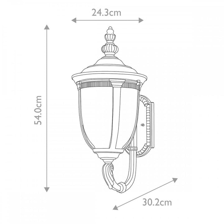 Elstead CL1-M Cleveland 1 Light Medium Wall Lantern Weathered Bronze