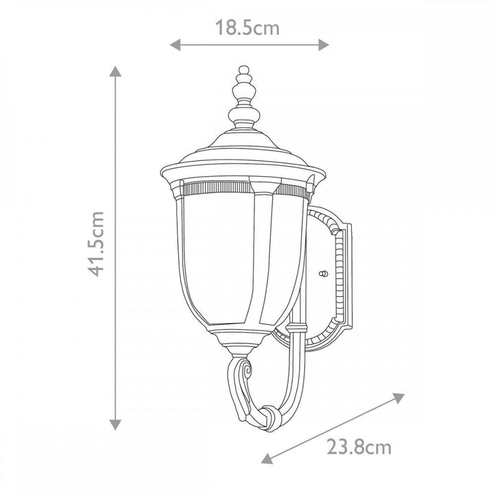 Elstead CL1-S Cleveland 1 Light Small Wall Lantern Weathered Bronze