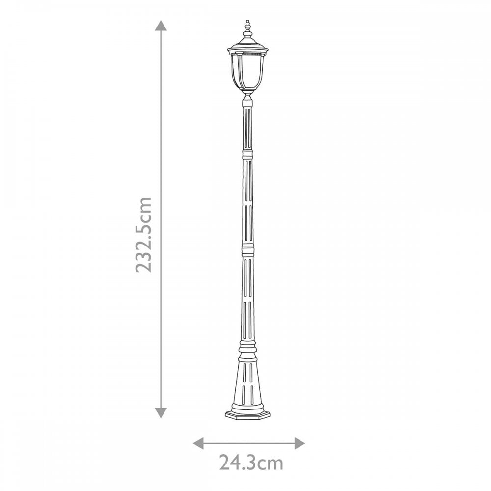 Elstead CL5-M Cleveland 1 Light Single Head Lamp Post Weathered Bronze