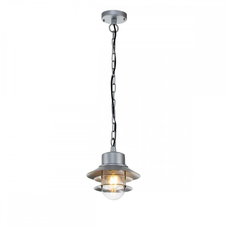 Elstead COPENHAGEN8-SIL Copenhagen 1 Light Chain Lantern Silver