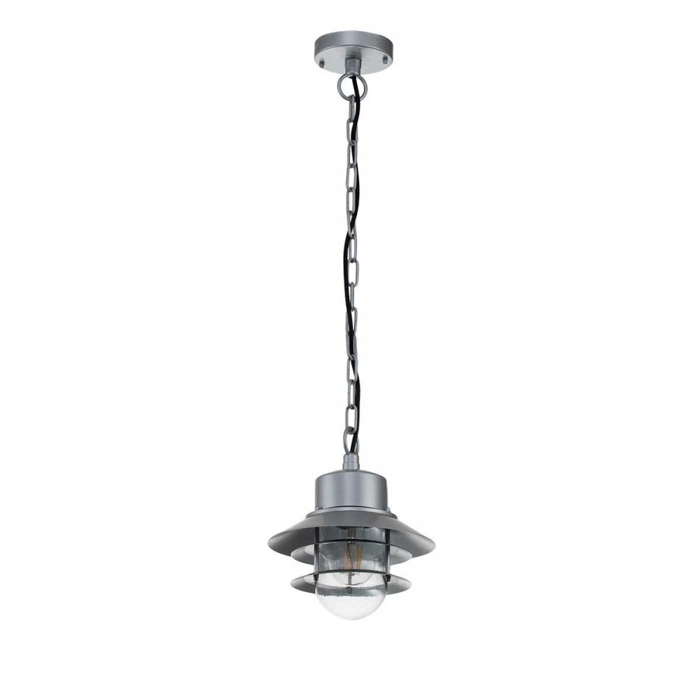 Elstead COPENHAGEN8-SIL Copenhagen 1 Light Chain Lantern Silver