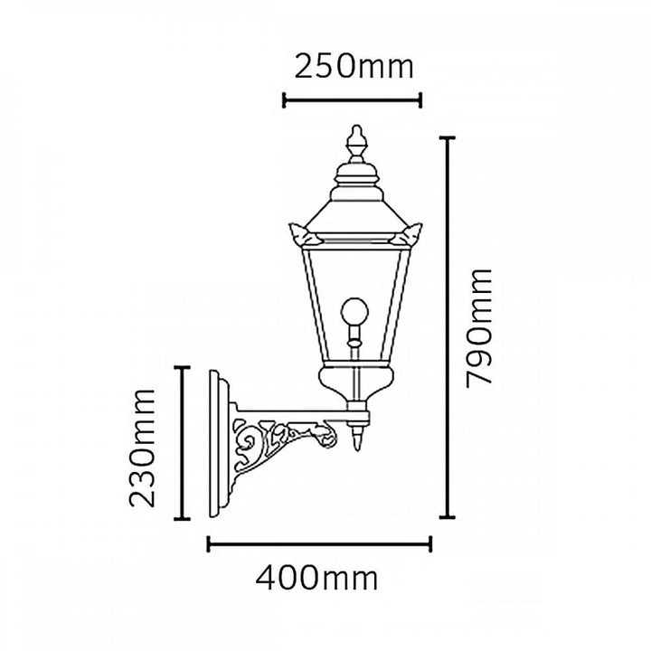 Norlys CS1-COPPER Chelsea 1 Light Wall Lantern Copper