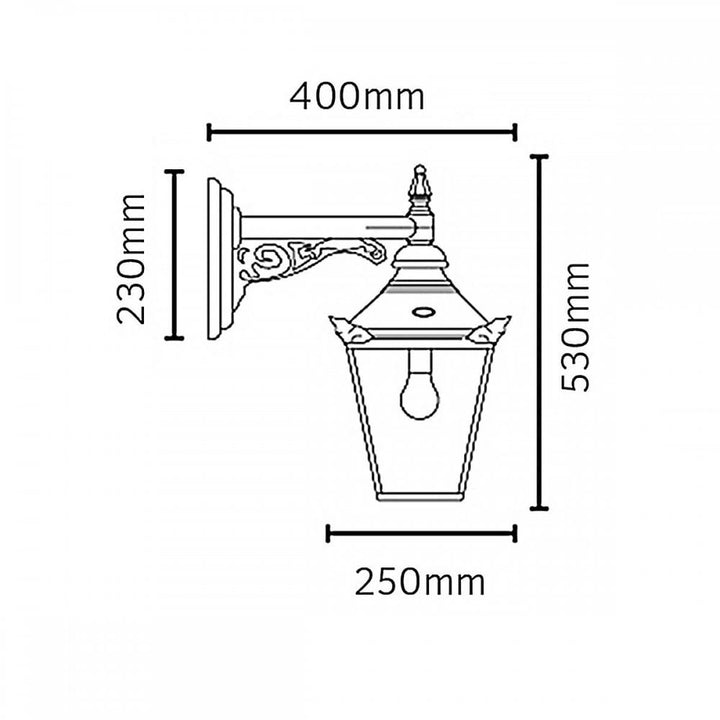 Norlys CS2-COPPER Chelsea 1 Light Down Wall Lantern Copper