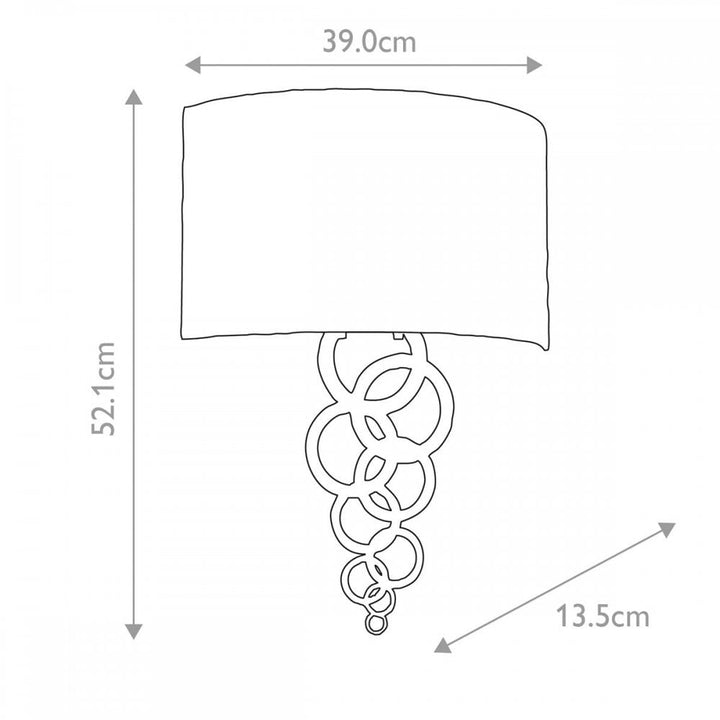 Elstead CURTIS-LARGE-PC Curtis Large 2 Light Wall Light Polished Chrome
