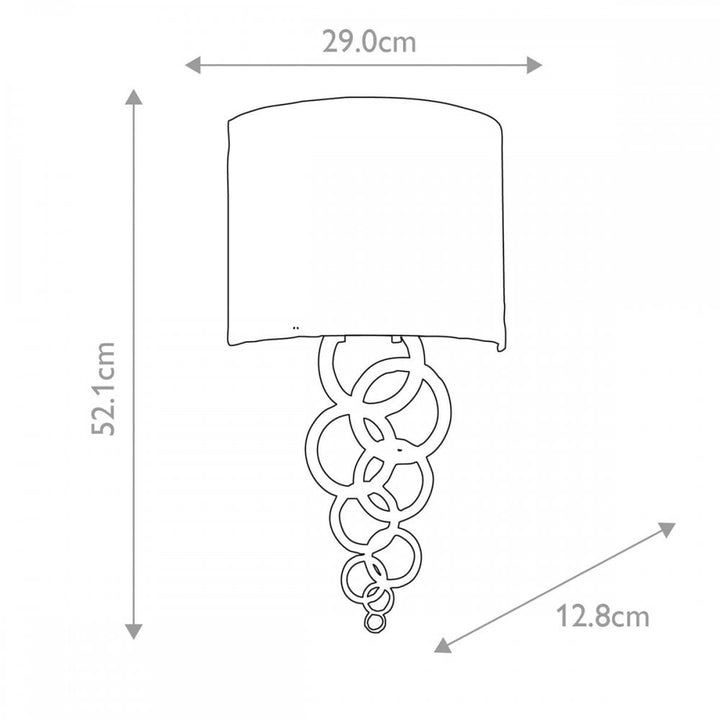Elstead CURTIS-MEDIUM-PC Curtis Medium 1 Light Wall Light Polished Chrome