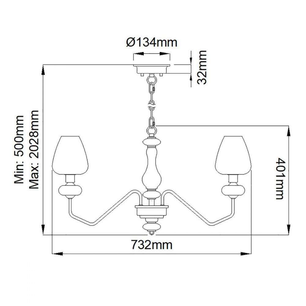 Elstead DL-ARMAND5-AB Armand 5 Light Chandelier Aged Brass Plated &amp; Charcoal Black Paint