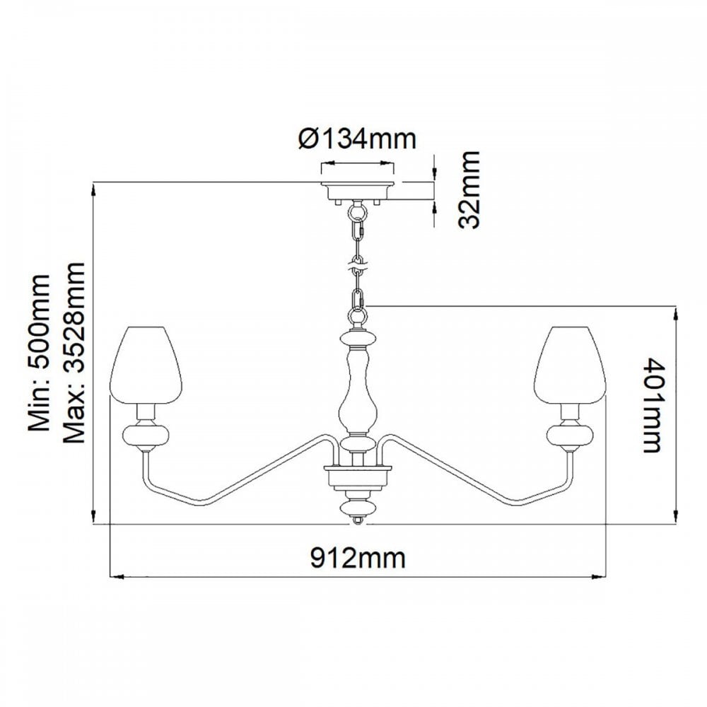 Elstead DL-ARMAND8-AB Armand 8 Light Chandelier Aged Brass Plated &amp; Charcoal Black Paint