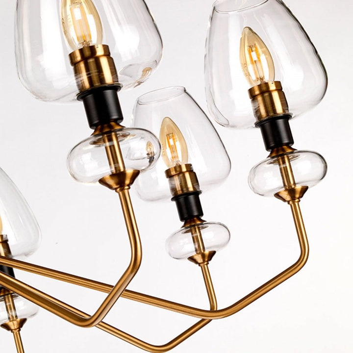 Elstead DL-ARMAND8-AB Armand 8 Light Chandelier Aged Brass Plated &amp; Charcoal Black Paint