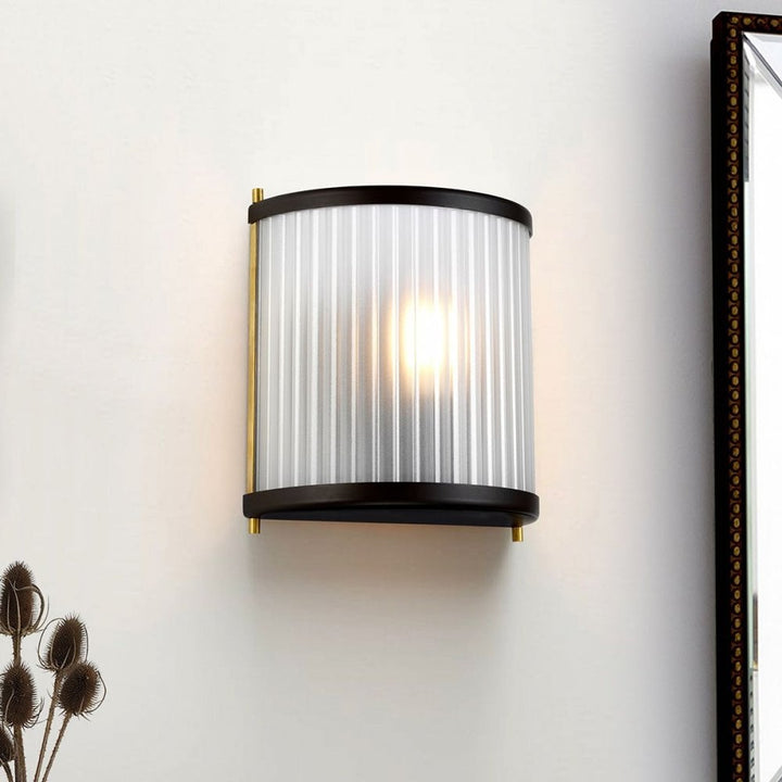 Elstead DL-CORONA1-BAB Corona 1 Light Wall Light Museum Bronze Dark Brown Painted/ Aged Brass