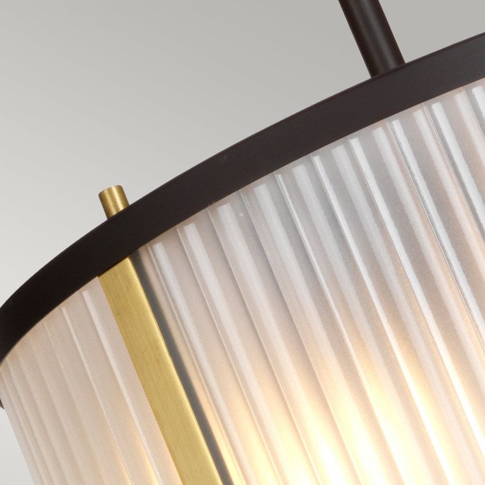 Elstead DL-CORONA-2P-BAB Corona 2 Light Pendant Museum Bronze Dark Brown Painted/ Aged Brass