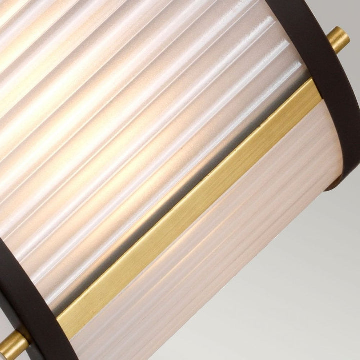 Elstead DL-CORONA-2P-BAB Corona 2 Light Pendant Museum Bronze Dark Brown Painted/ Aged Brass
