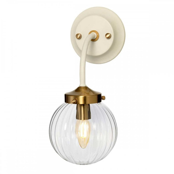 Elstead DL-COSMOS1 Cosmos 1 Light Wall Light Cream Painted and Aged Brass