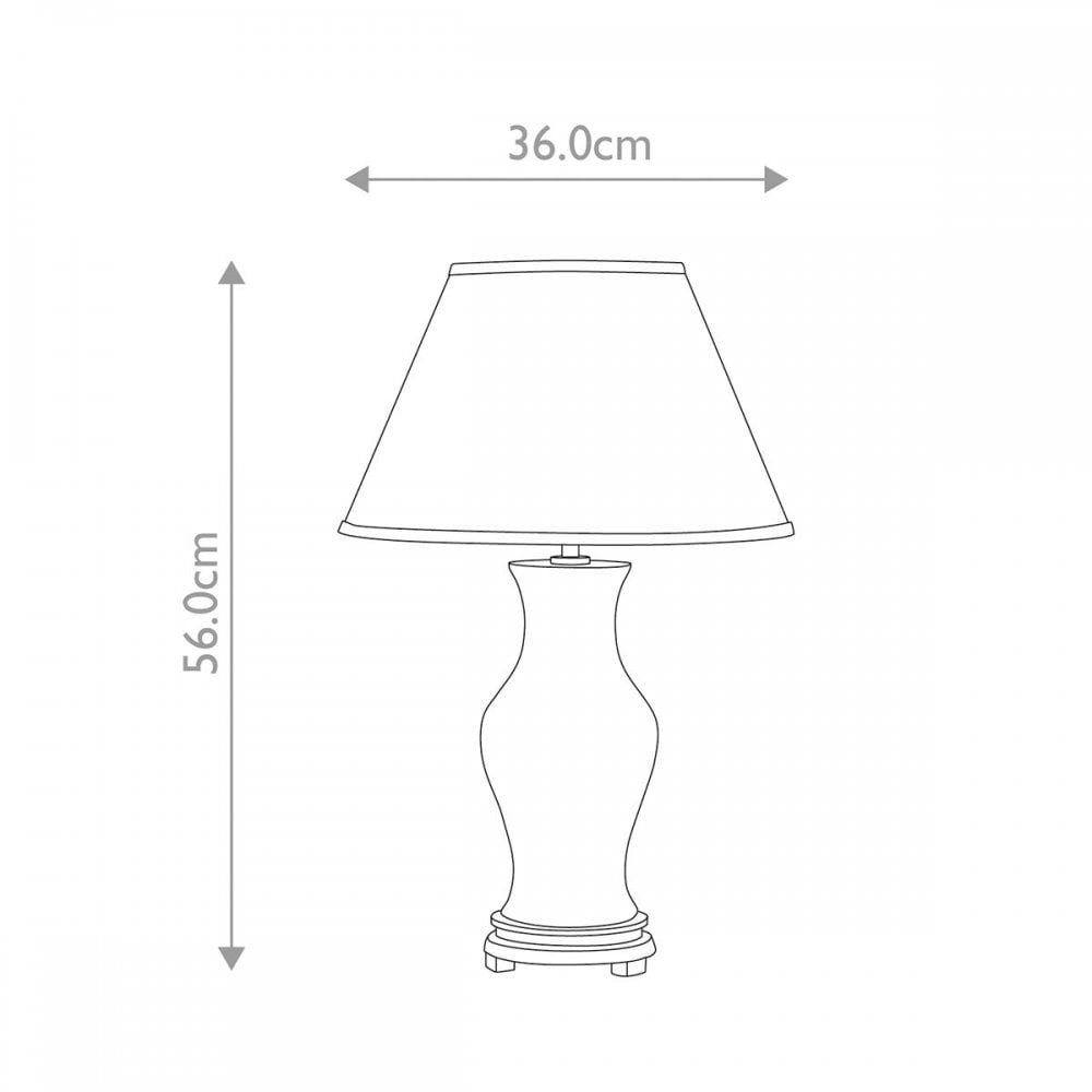 Elstead DL-MAJIN-SMALL-TL-OXB Majin Oxblood Red Jar 1 Light Table Lamp with Polycotton shade Oxblood