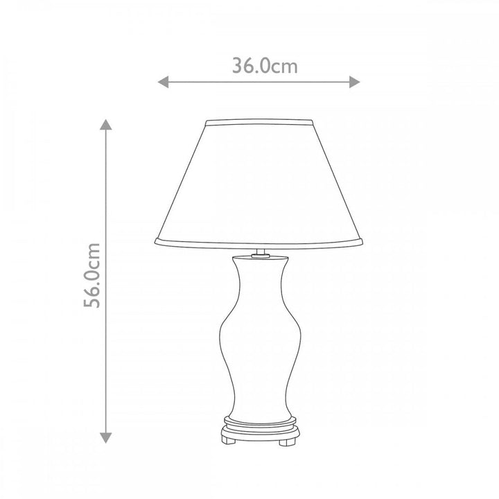 Elstead DL-MAJIN-SMALL-TL-OXB Majin Oxblood Red Jar 1 Light Table Lamp with Polycotton shade Oxblood