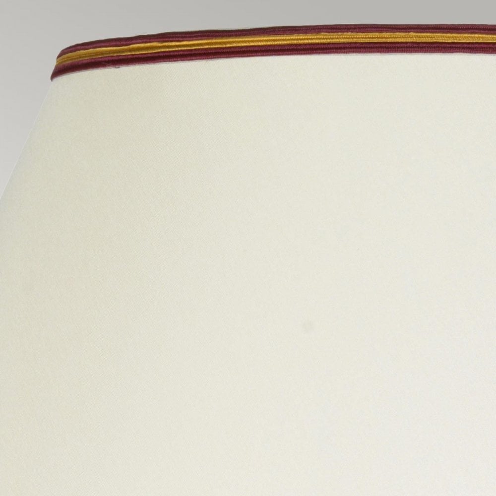 Elstead DL-MAJIN-SMALL-TL-OXB Majin Oxblood Red Jar 1 Light Table Lamp with Polycotton shade Oxblood