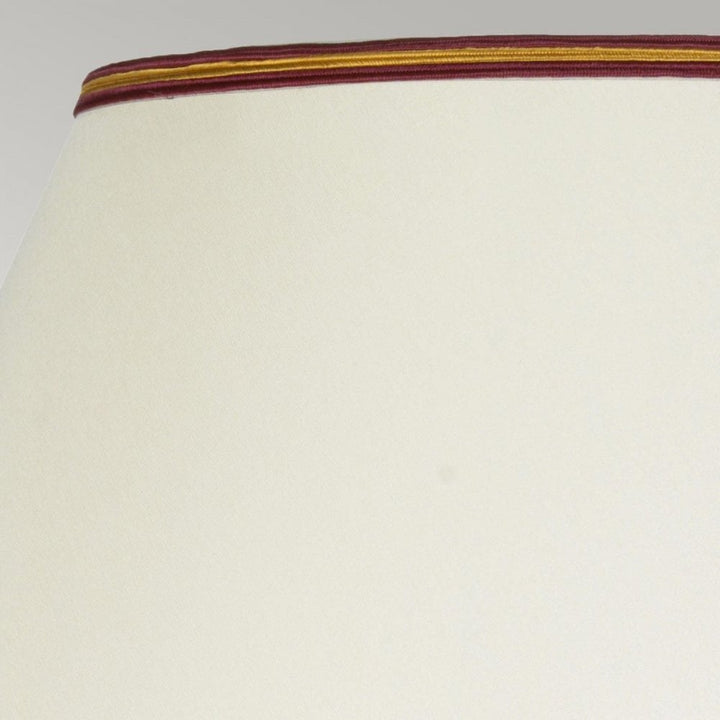 Elstead DL-MAJIN-SMALL-TL-OXB Majin Oxblood Red Jar 1 Light Table Lamp with Polycotton shade Oxblood