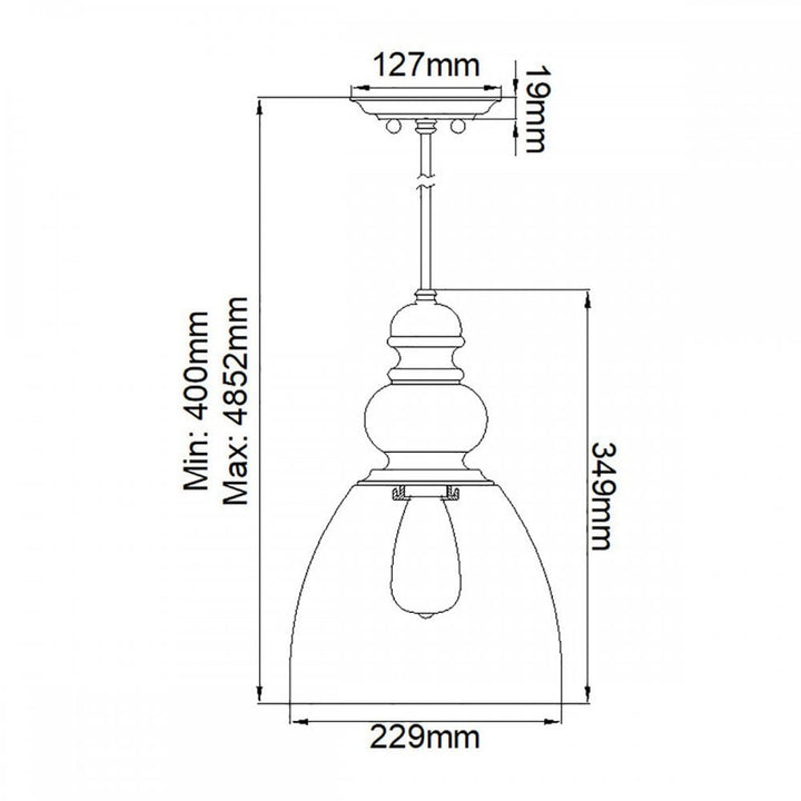 Feiss DL-MATRIMONIO1MP Matrimonio 1 Light Mini Pendant Driftwood / Dark Weathered Zinc