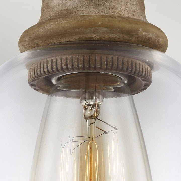 Feiss DL-MATRIMONIO1MP Matrimonio 1 Light Mini Pendant Driftwood / Dark Weathered Zinc