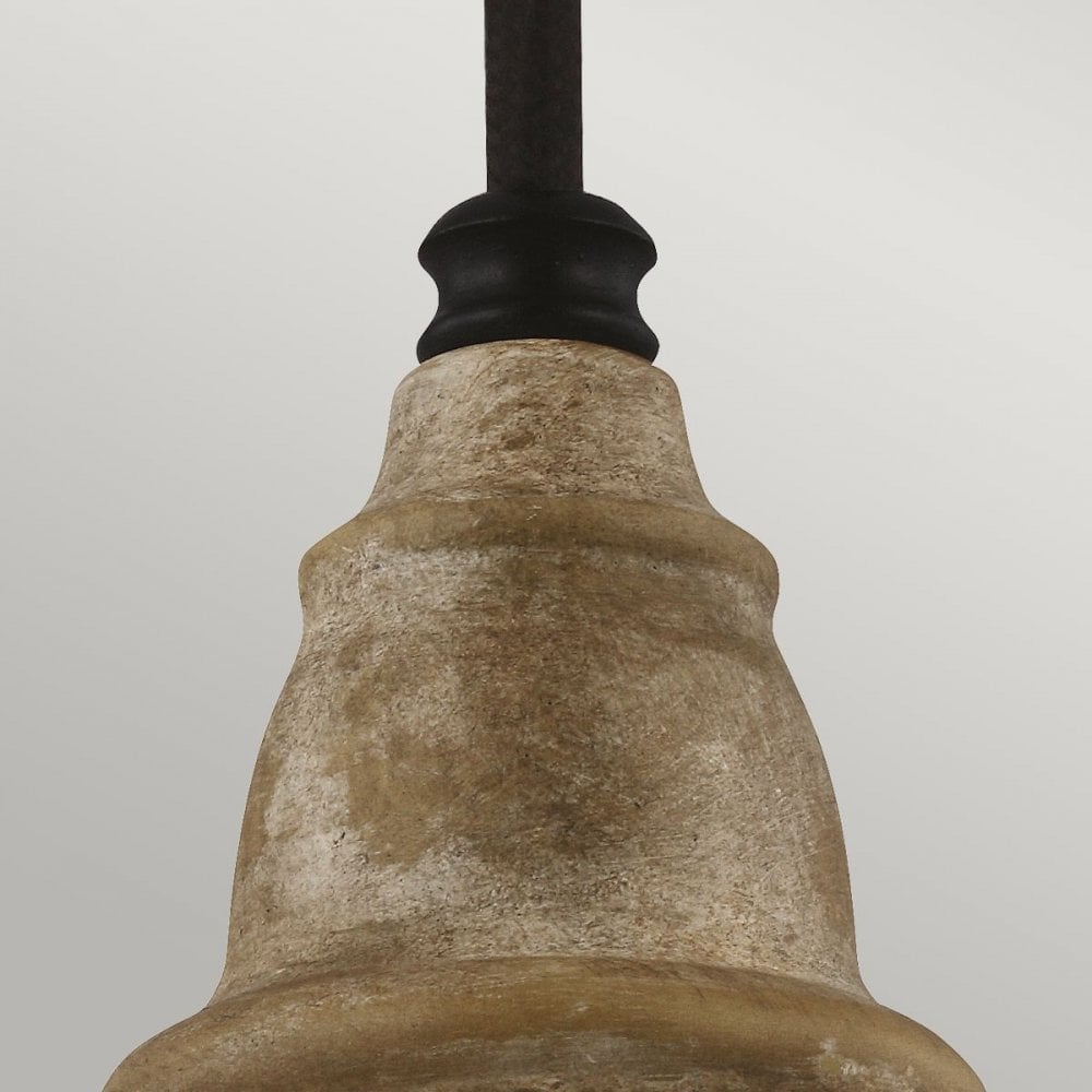 Feiss DL-MATRIMONIO1MP Matrimonio 1 Light Mini Pendant Driftwood / Dark Weathered Zinc