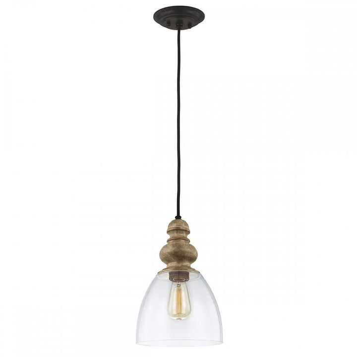 Feiss DL-MATRIMONIO-1P Matrimonio 1 Light Pendant Driftwood / Dark Weathered Zinc