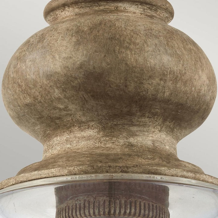 Feiss DL-MATRIMONIO-1P Matrimonio 1 Light Pendant Driftwood / Dark Weathered Zinc