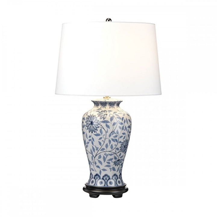 Elstead DL-YING-TL Ying 1 Light Table Lamp Blue and White