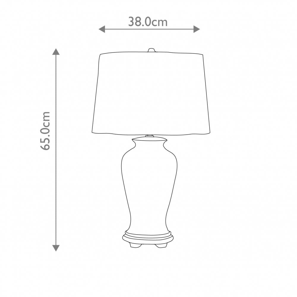 Elstead DL-YING-TL Ying 1 Light Table Lamp Blue and White