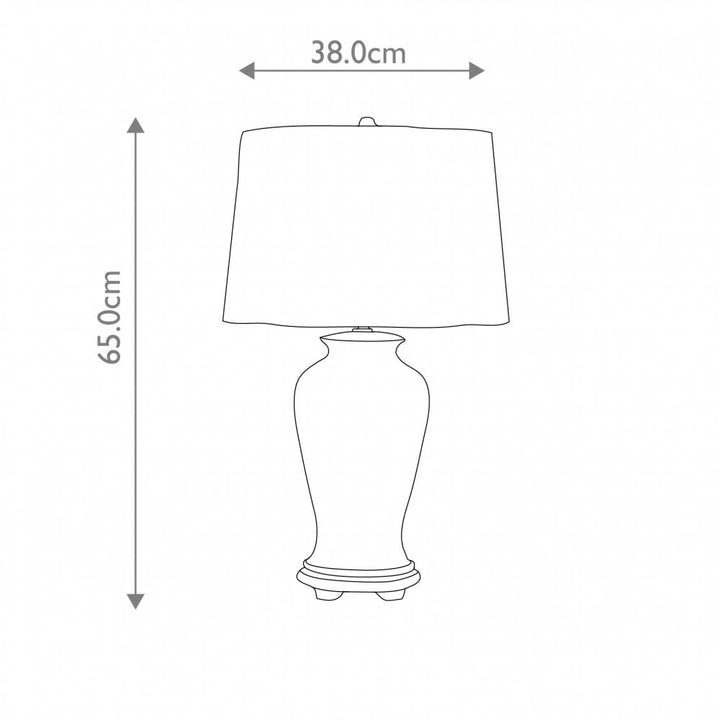 Elstead DL-YING-TL Ying 1 Light Table Lamp Blue and White