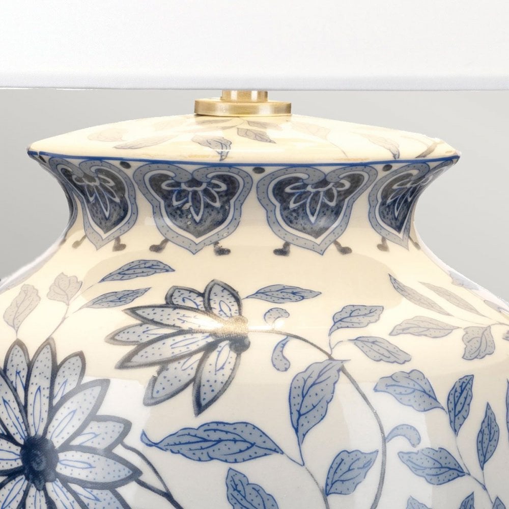 Elstead DL-YING-TL Ying 1 Light Table Lamp Blue and White