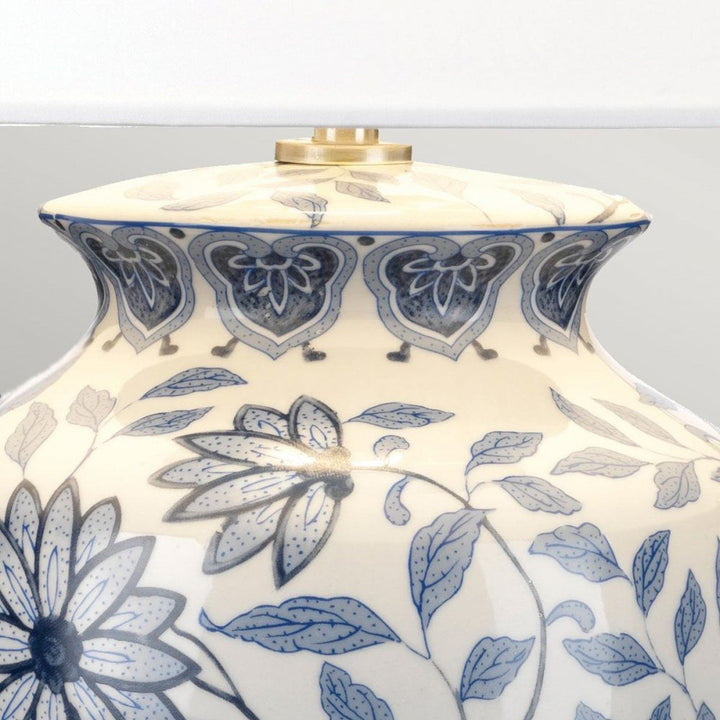Elstead DL-YING-TL Ying 1 Light Table Lamp Blue and White