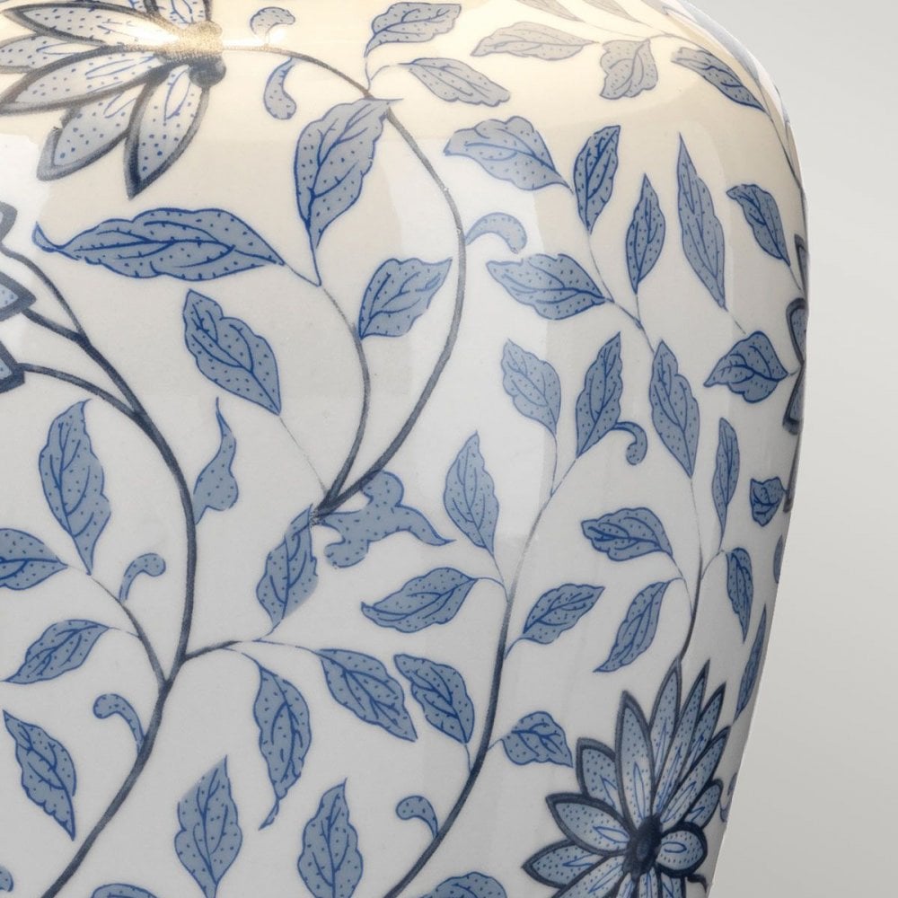 Elstead DL-YING-TL Ying 1 Light Table Lamp Blue and White