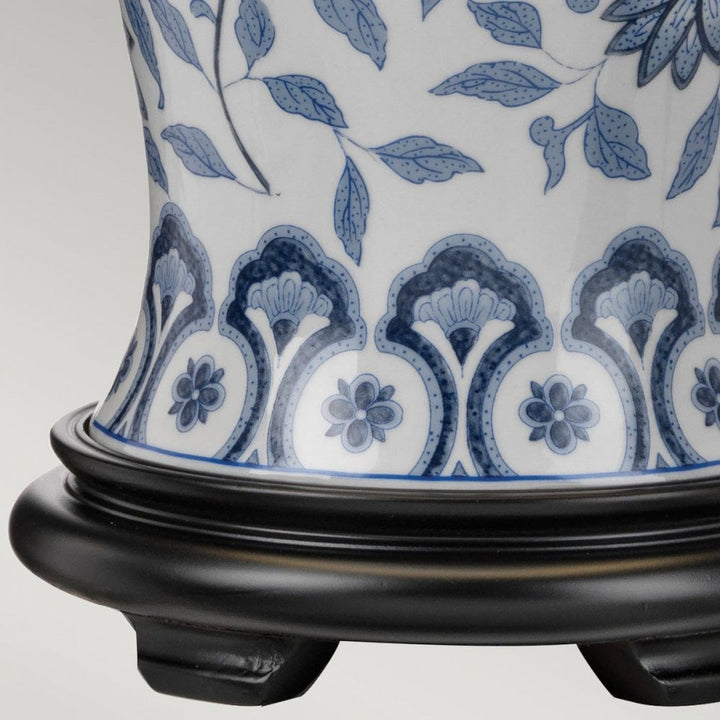 Elstead DL-YING-TL Ying 1 Light Table Lamp Blue and White