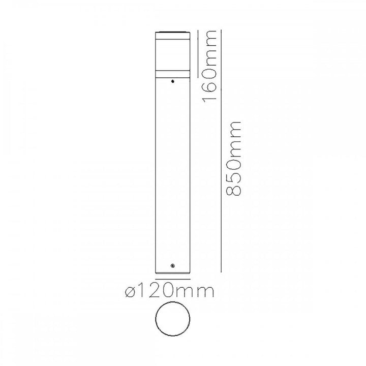 Norlys EGSUND-MINI-L-GR Egersund LED Tall Bollard Graphite