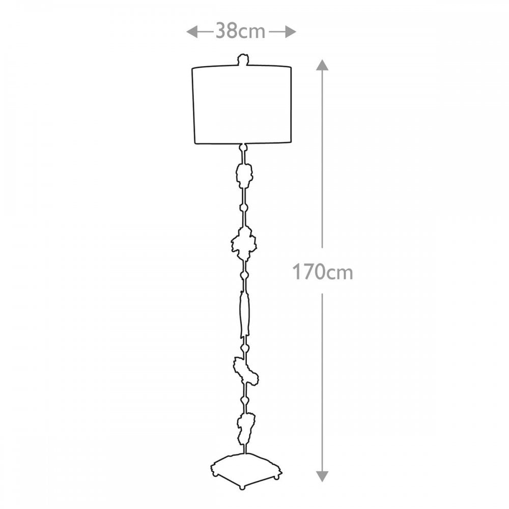 Flambeau FB-FRAGMENT-FL-G Fragment 1 Light Floor Lamp Aged Gold