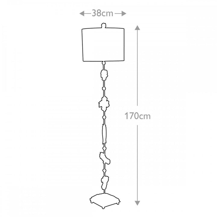 Flambeau FB-FRAGMENT-FL-G Fragment 1 Light Floor Lamp Aged Gold