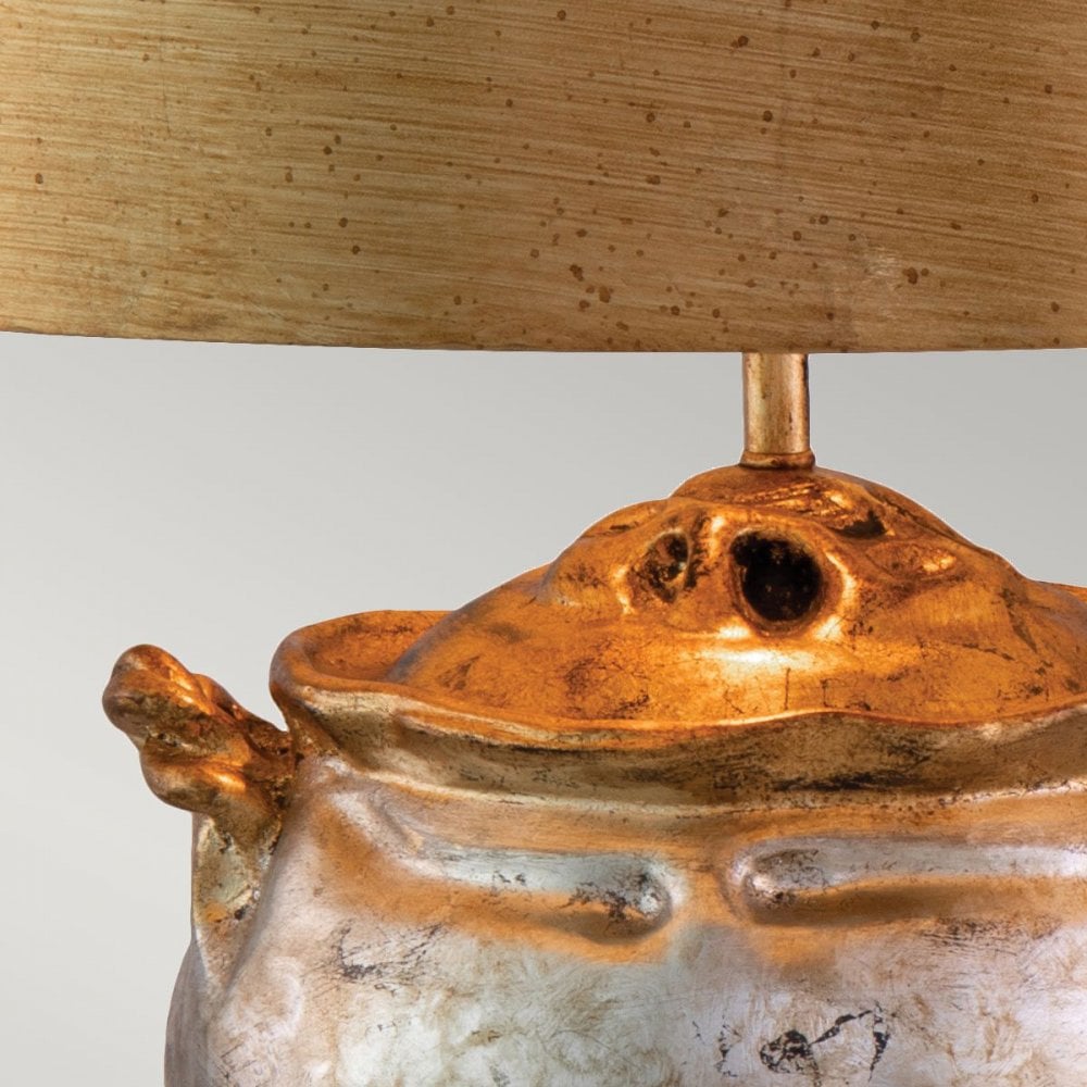 Flambeau FB-JACKSON-TL Jackson 1lt Table Lamp - Antiqued Silver with Gold Leaf Accents